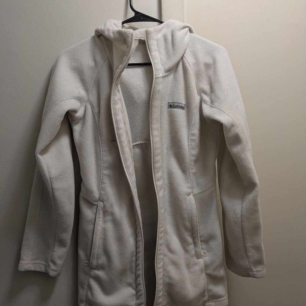Warm Columbia White Fleece Jacket